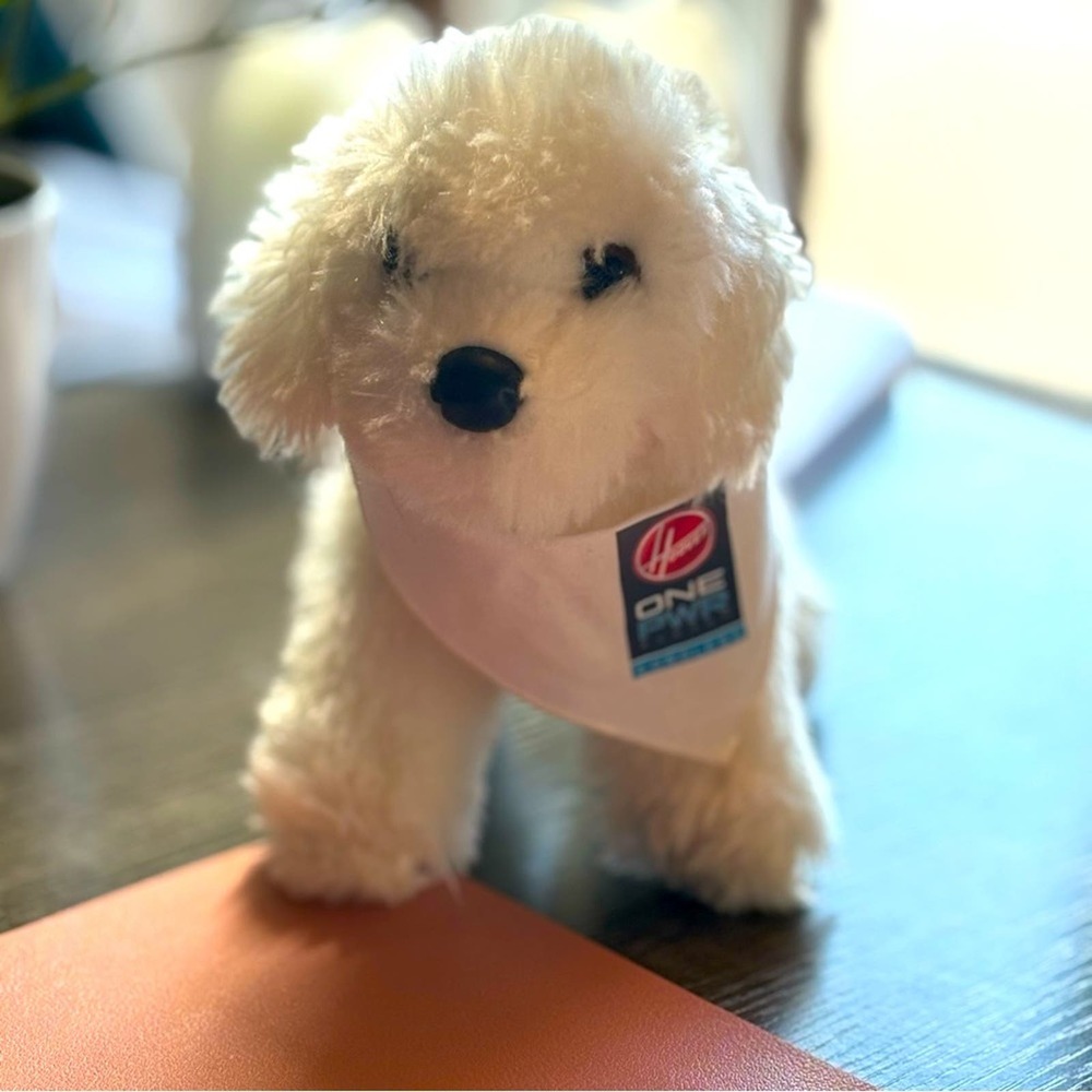 Douglas White Hoover Dog Plush Toy